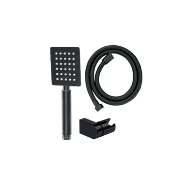 Душовий набір Mixxus Shower SET-02.SUS Black (шланг, лійка, кронштейн) з нерж. сталі (MI6159) MI6159 фото