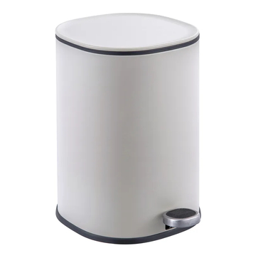 Мусорное ведро с плавным закрытием овальное Zerix Prime-TC0105 White 5л цвет белый (ZX5901) ZX5901 фото
