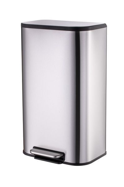 Мусорное ведро с плавным закрытием прямоугольное Mixxus Cubic-TC0112 SS Color 12л цвет нержавейка (MI7089) MI7089 фото