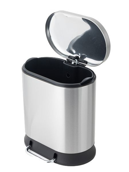 Відро для сміття з плавним закриттям овальне Mixxus Premium Strong-TC0120 SS Color 20л колір наржавійка (MI7081) MI7081 фото