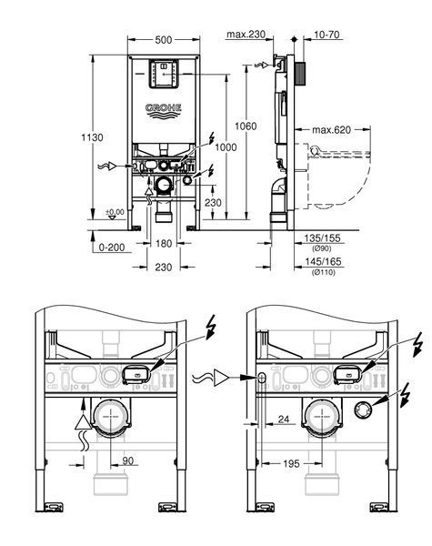 Система інсталяції для унітазу 3 в 1 Grohe Rapid SLX (39598000) 39598000 фото
