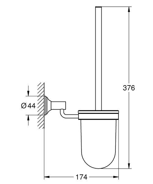 Туалетний йоржик у комплекті Grohe Essentials Authentic (40658001) 40658001 фото
