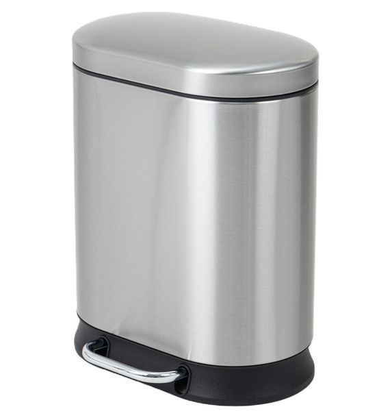 Відро для сміття з плавним закриттям овальне Mixxus Premium Strong-TC0120 SS Color 20л колір наржавійка (MI7081) MI7081 фото