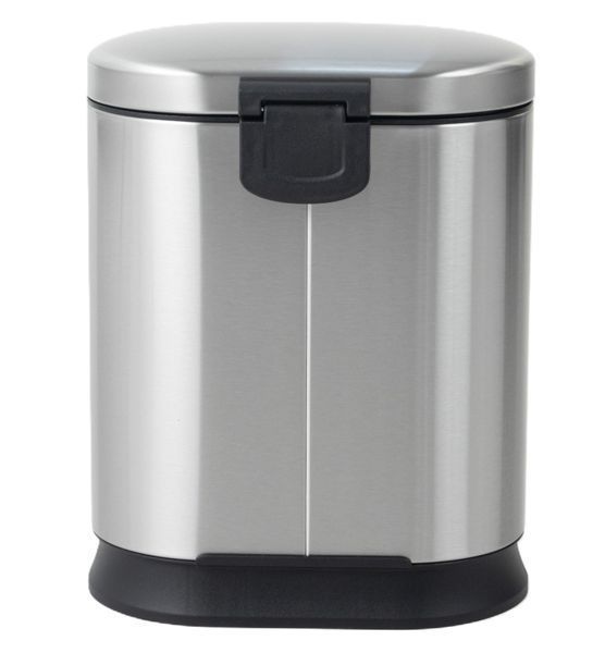 Відро для сміття з плавним закриттям овальне Mixxus Premium Strong-TC0120 SS Color 20л колір наржавійка (MI7081) MI7081 фото