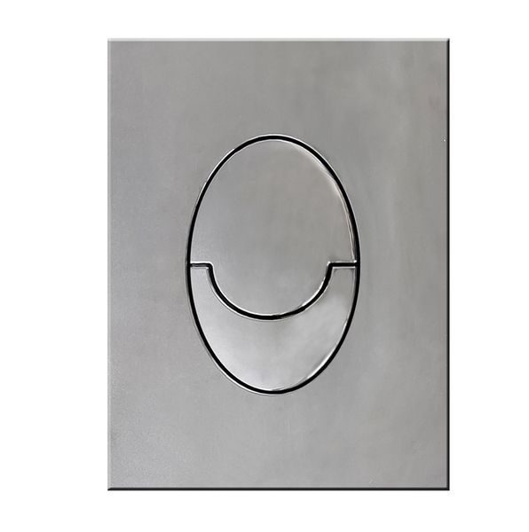 Панель смыва Koer KT-0606-02 157x198x3mm пластиковая, кнопка округленная (SS Color) (KR6238) KR6238 фото