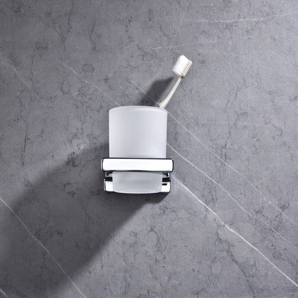 Стакан одинарный настенный Koer AS-0103-01 (стекло) цвет хром глянец (KR6165) KR6165 фото