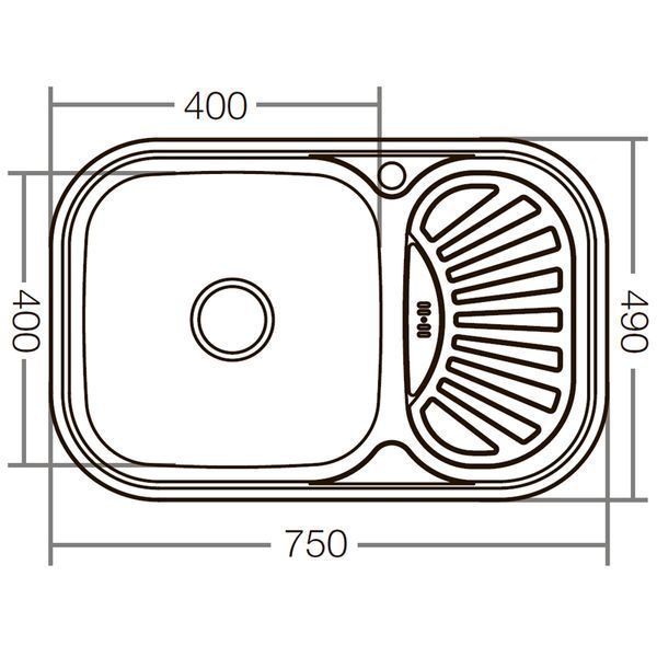 Мийка кухонна Zerix Z7549-08-180E (Satin) (ZX1606) ZX1606 фото