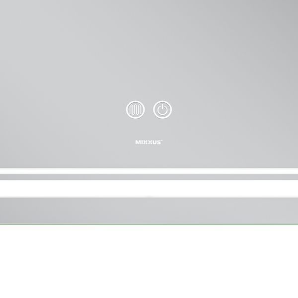 Дзеркало Mixxus Premium QUADRO MR20-120x80 з Led Touch, Anti-fog, димером, регулятором яскравості, лінзою (MP6624) MP6624 фото