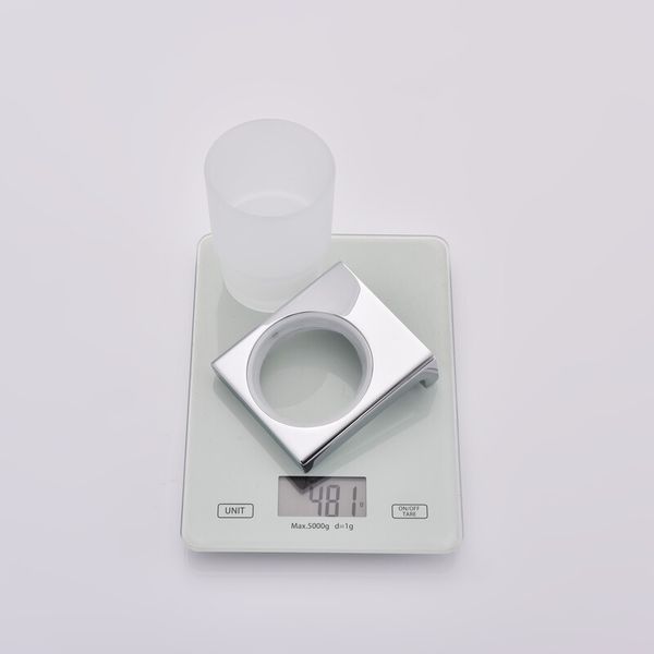 Стакан одинарный настенный Koer AS-0103-01 (стекло) цвет хром глянец (KR6165) KR6165 фото