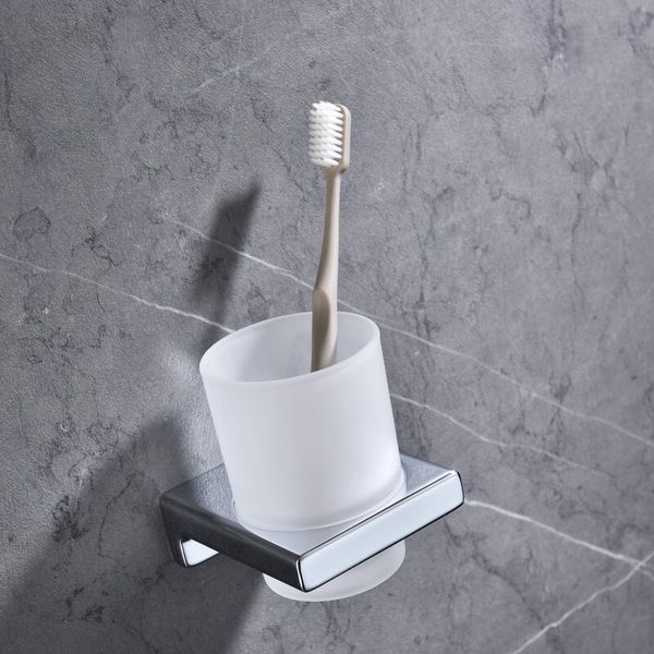 Стакан одинарный настенный Koer AS-0103-01 (стекло) цвет хром глянец (KR6165) KR6165 фото