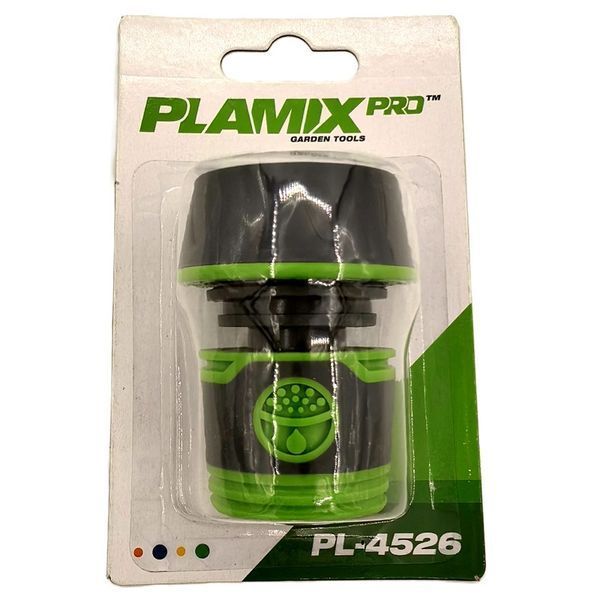 Коннектор быстросъемный "аквастоп" для шланга Plamix PRO PL-4526 3/4" (ABS+TPR+PPR) (PM6096) PM6096 фото