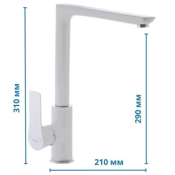 Смеситель для кухни Mixxus Premium Eva 017 Белый (MI5810) MI5810 фото