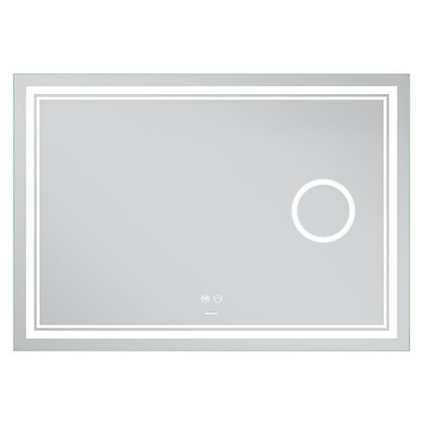 Дзеркало Mixxus Premium QUADRO MR20-120x80 з Led Touch, Anti-fog, димером, регулятором яскравості, лінзою (MP6624) MP6624 фото