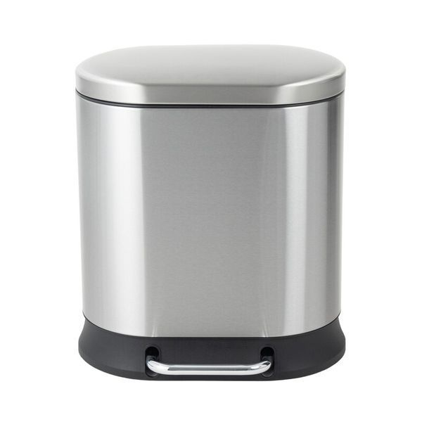 Відро для сміття з плавним закриттям овальне Mixxus Premium Strong-TC0120 SS Color 20л колір наржавійка (MI7081) MI7081 фото