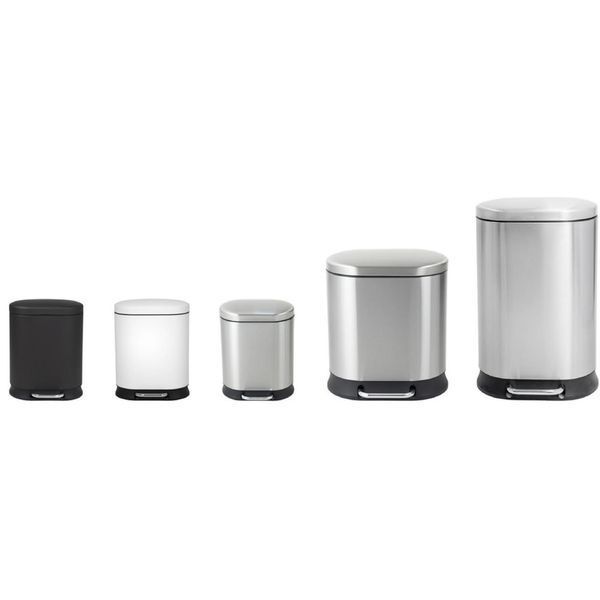 Відро для сміття з плавним закриттям овальне Mixxus Premium Strong-TC0120 SS Color 20л колір наржавійка (MI7081) MI7081 фото
