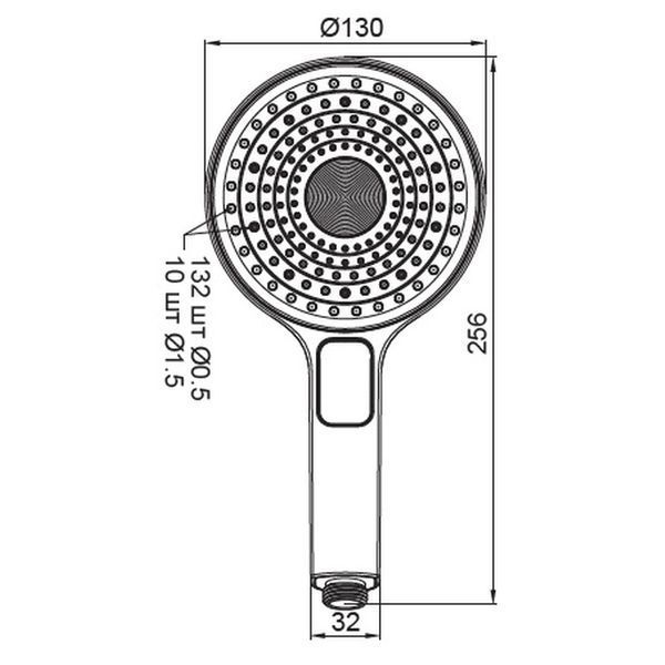 Лейка для душа Koer KP-0403-01 (3 функции) (KR4991) KR4991 фото