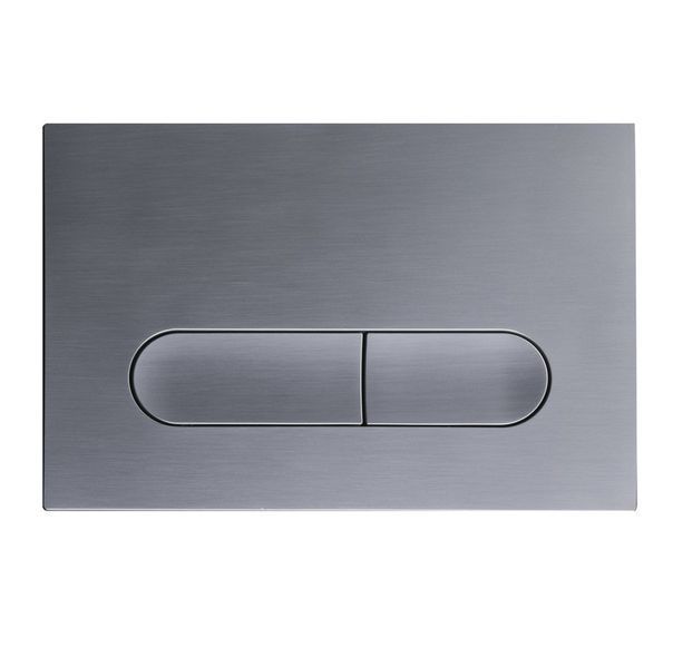 Панель смыва Koer KT-0608-07 240x160x10mm пластиковая, закругленная кнопка (цвет графит) (KR6128) KR6128 фото