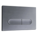 Панель смыва Koer KT-0608-07 240x160x10mm пластиковая, закругленная кнопка (цвет графит) (KR6128) KR6128 фото 1