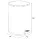 Відро для сміття з плавним закриттям овальне Zerix Prime-TC0105 White 5л колір білий (ZX5901) ZX5901 фото 4