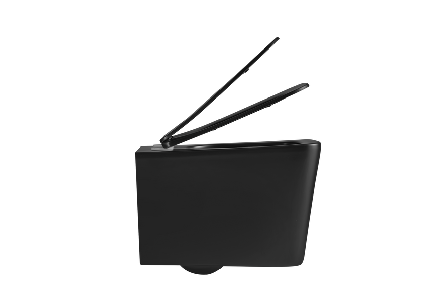 Унітаз підвісний Mixxus Premium Quadro-0302-R Black 530x360x365mm, система змиву RIMLESS (MP6455) MP6455 фото