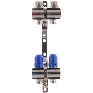 Коллекторный блок с термостатическими клапанами Koer KR.1100-02 1&rdquo;x2 ways (KR2628) KR2628 фото