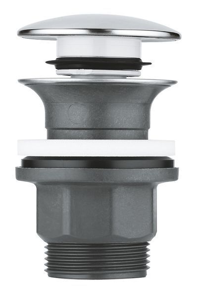 Донний клапан для раковини універсальний (з/без переливу) GROHE 40824000 автоматичний (СLICK-СLACK) (Колір хром) 1 1/4'' (40824000) 40824000 фото
