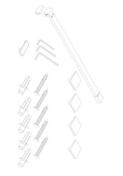 Душевая перегородка Koer SR SP01-120x200-TR-01 Walk-In прозрачное стекло Easy Clean 8мм, хром (KR5394) KR5394 фото