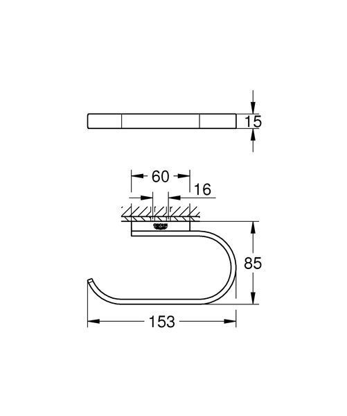 Держатель для туалетной бумаги Grohe Selection (41068000) 41068000 фото