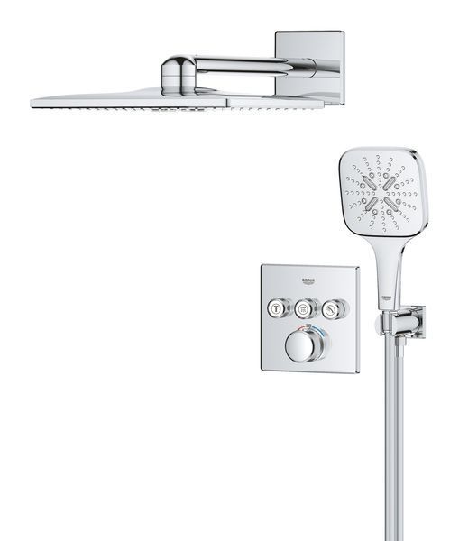 Душова система прихованого монтажу на 3 виходи з термостатом Grohe Grohtherm SmartControl (34864000) 34864000 фото