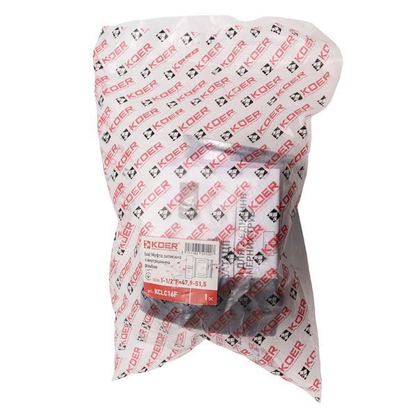 Муфта затискна з внутрішньою різьбою Koer KCI.C16F - 1 1/2"Fx47,9-51,5 (KR5914) KR5914 фото