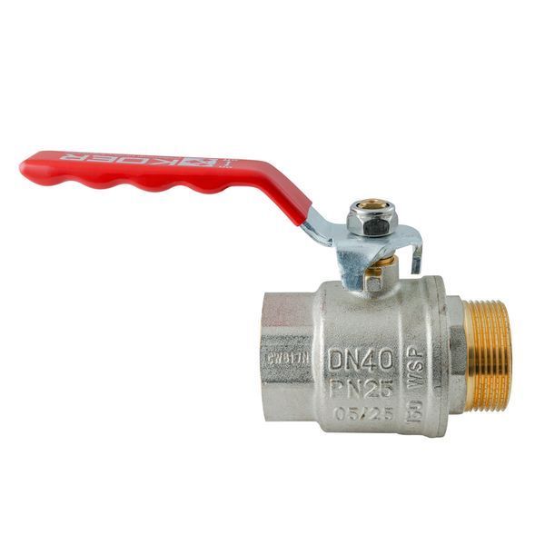 Кран шаровой ГШВ Koer Extreme KE.215-40 - 1 1/2" FM ручка "рычаг" красная (KR5754) KR5754 фото