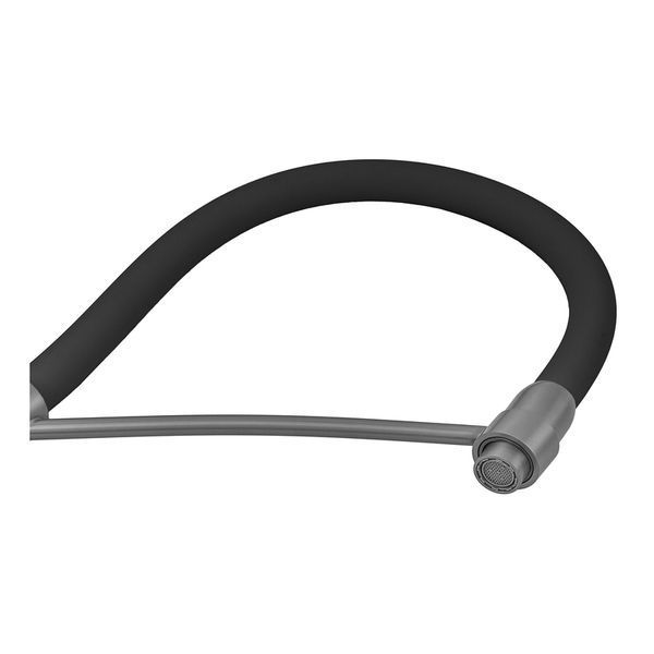 Смеситель для кухни с силиконовым изливом Zerix FUL-017 Graphite Refl.Black из нерж. стали SUS304 (цв.графит) (ZX5995) ZX5995 фото