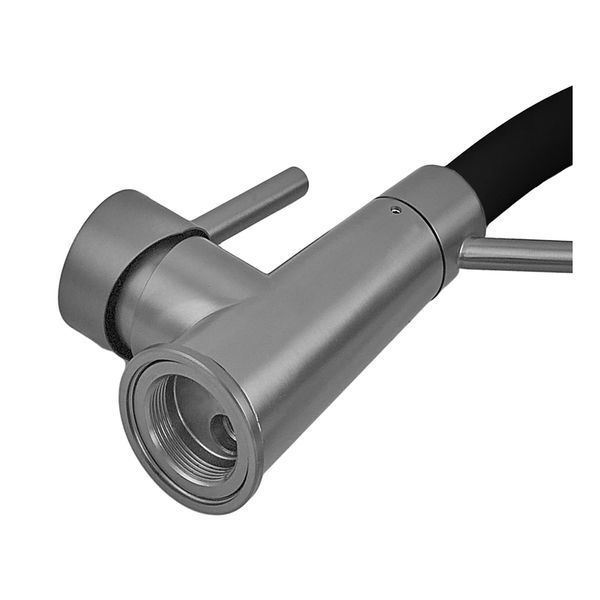 Смеситель для кухни с силиконовым изливом Zerix FUL-017 Graphite Refl.Black из нерж. стали SUS304 (цв.графит) (ZX5995) ZX5995 фото