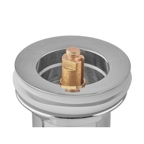 Донний клапан для раковини Koer PW-07-11 1 1/4'' з переливом автоматичний СLICK-СLACK (Біла керам.накл.) (KR5784) KR5784 фото