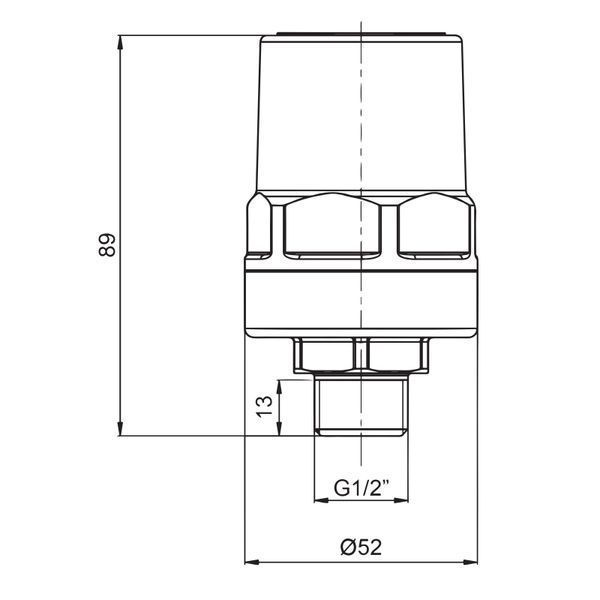 Амортизатор гидроударов Roho R1250-050 - 1/2" Н, PN50 (RO0142) RO0142 фото