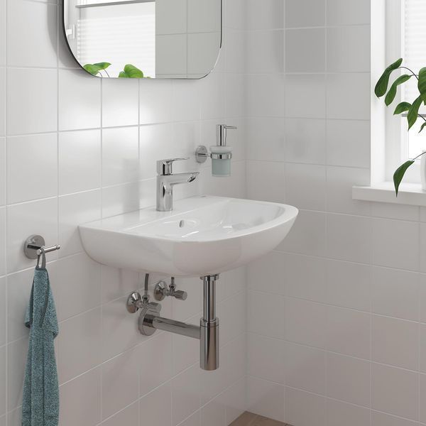 Однорычажный смеситель для раковины S-Size Grohe BauLoop New с нажимным донным клапаном (23878001) 23878001 фото
