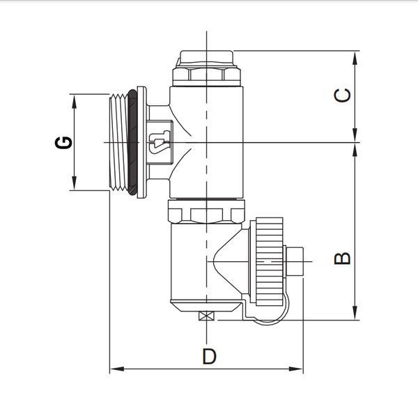 Кінцева зливна група Roho R611-100 - 1" (з краном Маєвського) (RO0153) RO0153 фото