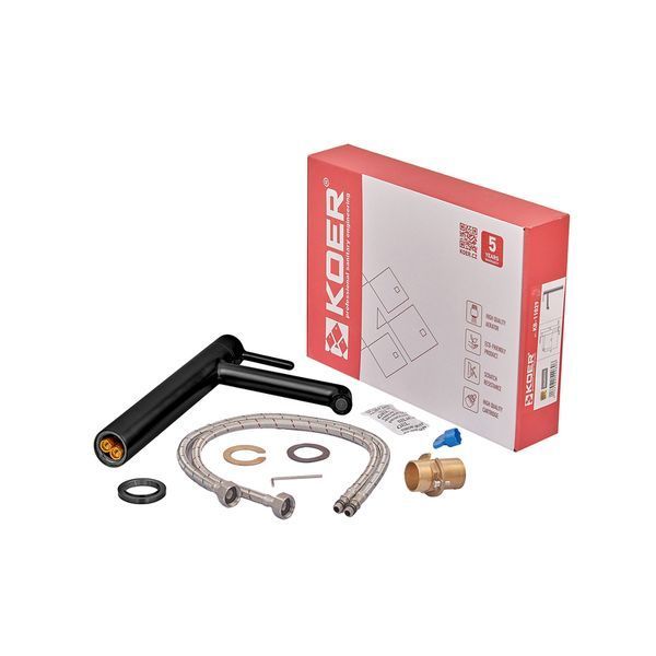 Смеситель для умывальника высокий Koer KB-11029-05 Цвет черный (KR5488) KR5488 фото