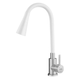 Смеситель для кухни MIXXUS SUS-011-T REFL.WHITE с силиконовым изливом из нерж. стали SUS304, излив белый (MI8228) MI8228 фото 1