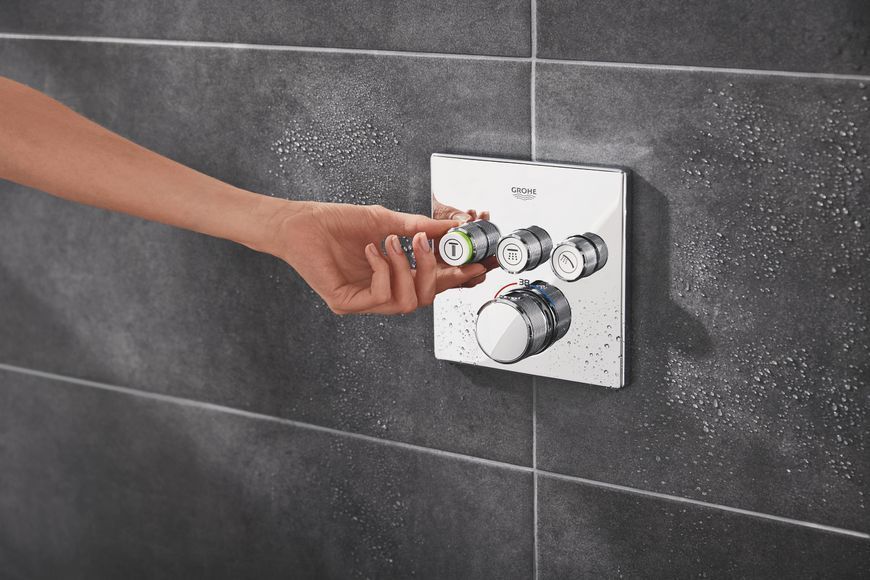 Душова система прихованого монтажу на 3 виходи з термостатом Grohe Grohtherm SmartControl (34864000) 34864000 фото