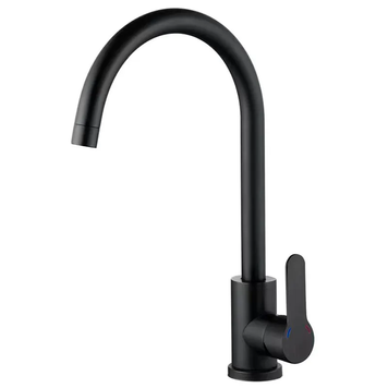 Смеситель для кухни Zerix DAX-011 Black из нерж. стали SUS304 (цв. черный) (ZX4817) ZX4817 фото