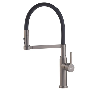 Змішувач для кухні MIXXUS PREMIUM PULL 017 GRAPHITE REFL.BLACK (Кол.графіт+силік.вилив чор.) (MI8278) MI8278 фото