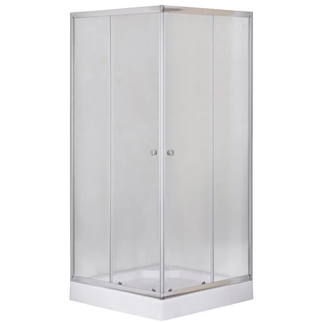 Душова кабіна з низьким піддоном Mixxus CUBIC SCT01-90x90x195-FB CHROME матове скло 4мм (MI6903) MI6903 фото