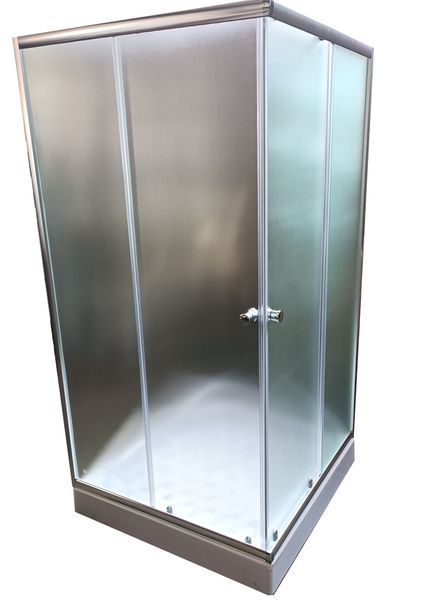 Душова кабіна з низьким піддоном Mixxus CUBIC SCT01-90x90x195-FB CHROME матове скло 4мм (MI6903) MI6903 фото