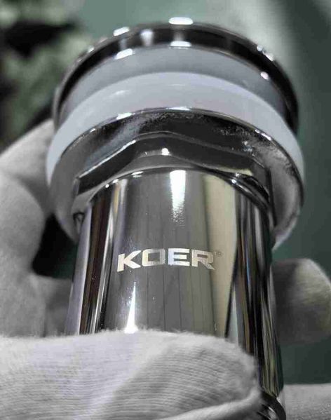 Донный клапан для раковины Koer PW-07-01 1 1/4'' с переливом автоматический СLICK-СLACK (Цвет хром) (KR5782) KR5782 фото