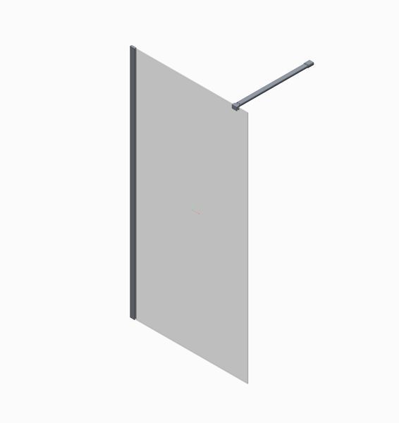 Душова перегородка Koer SR SP01-90x200-TR-01 Walk-In прозоре скло Easy Clean 8мм, хром (KR5392) KR5392 фото