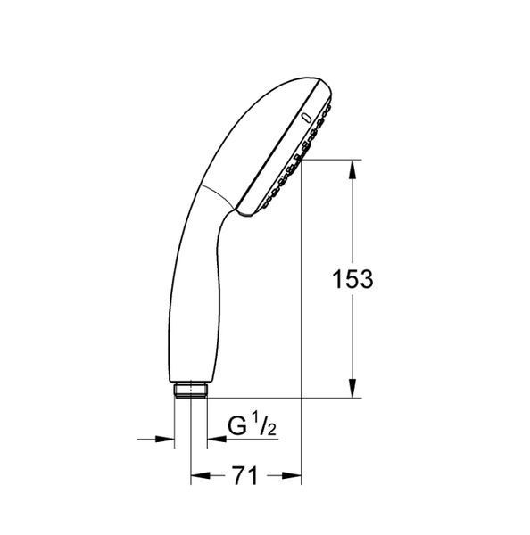 Ручний душ, 3 режими струменю Grohe New Tempesta Classic (28419002) 28419002 фото