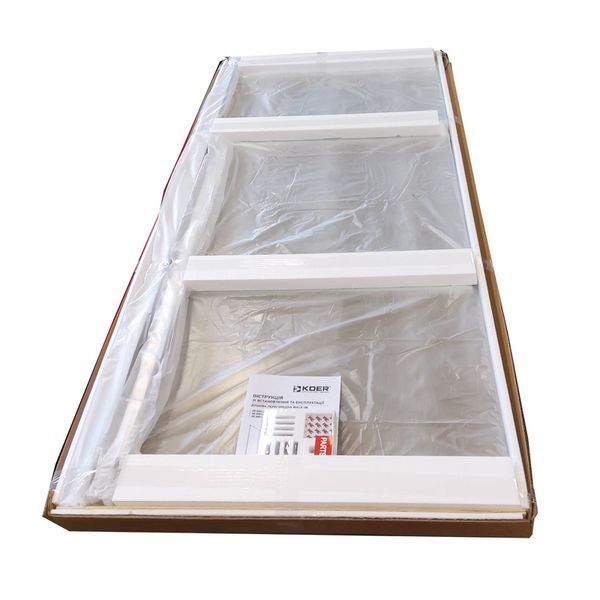 Душова перегородка Koer SR SP01-90x200-TR-01 Walk-In прозоре скло Easy Clean 8мм, хром (KR5392) KR5392 фото
