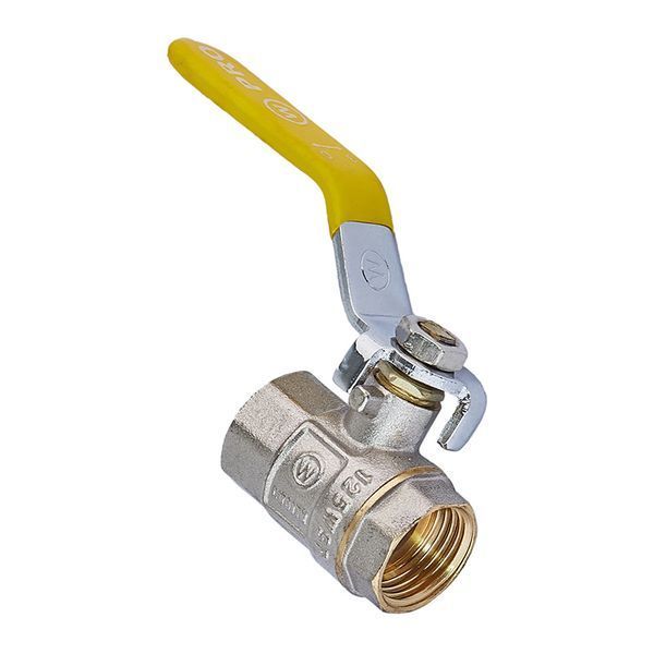 Кран кульовий Waterpro WP602-15FFL-Y - 1/2" FFL ГГВ YELLOW, ручка "важіль" жовта (WP2929) WP2929 фото