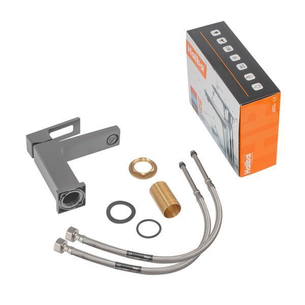Змішувач для умивальника Haiba Kant 001 Graphite (Колір графіт) (HB9664) HB9664 фото